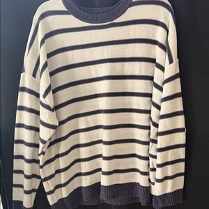 Striped crew neck sweater
